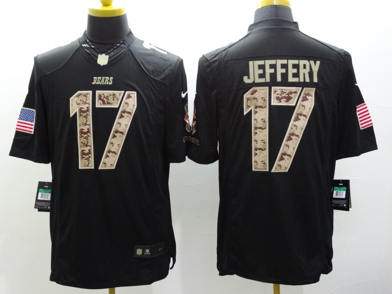 Men's Chicago Bears Alshon Jeffery #17 Black Jersey